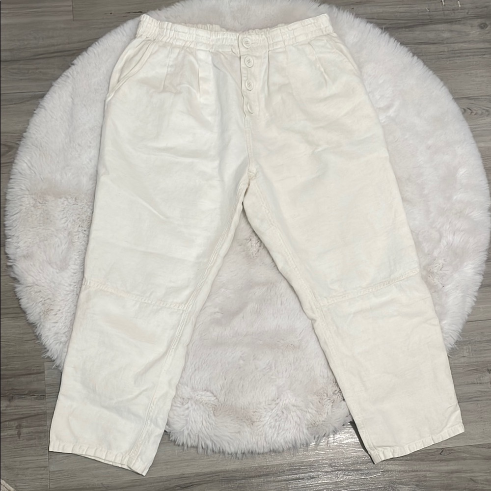 Apiece Apart  linen/cotton Casual ankle Pants Relaxed Fit
